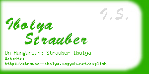 ibolya strauber business card